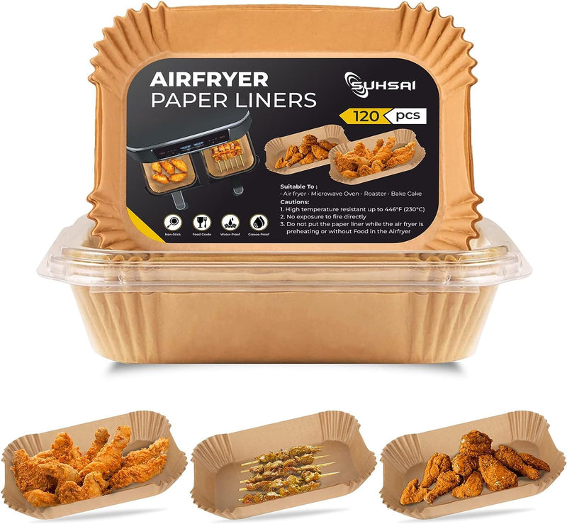 Rectangle Air Fryer Paper Liners Disposable