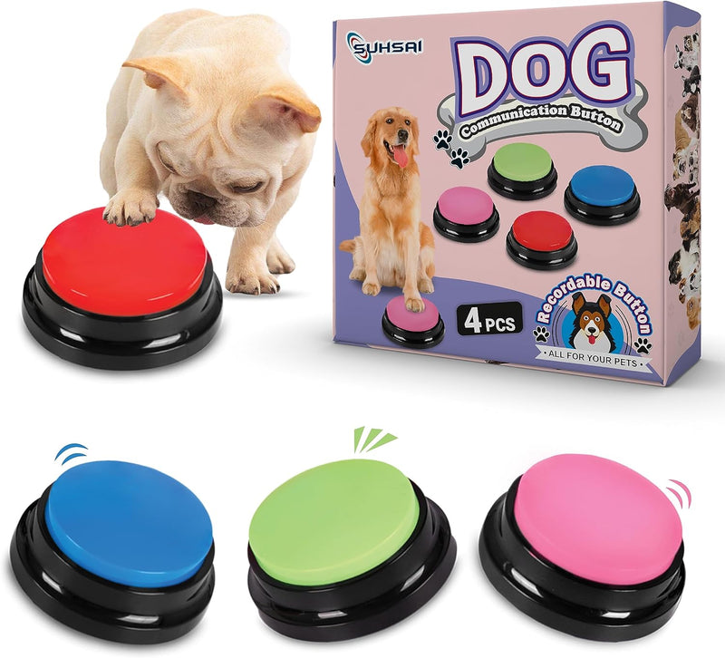 Dog Buttons for Voice Record and Communication with Buzzer