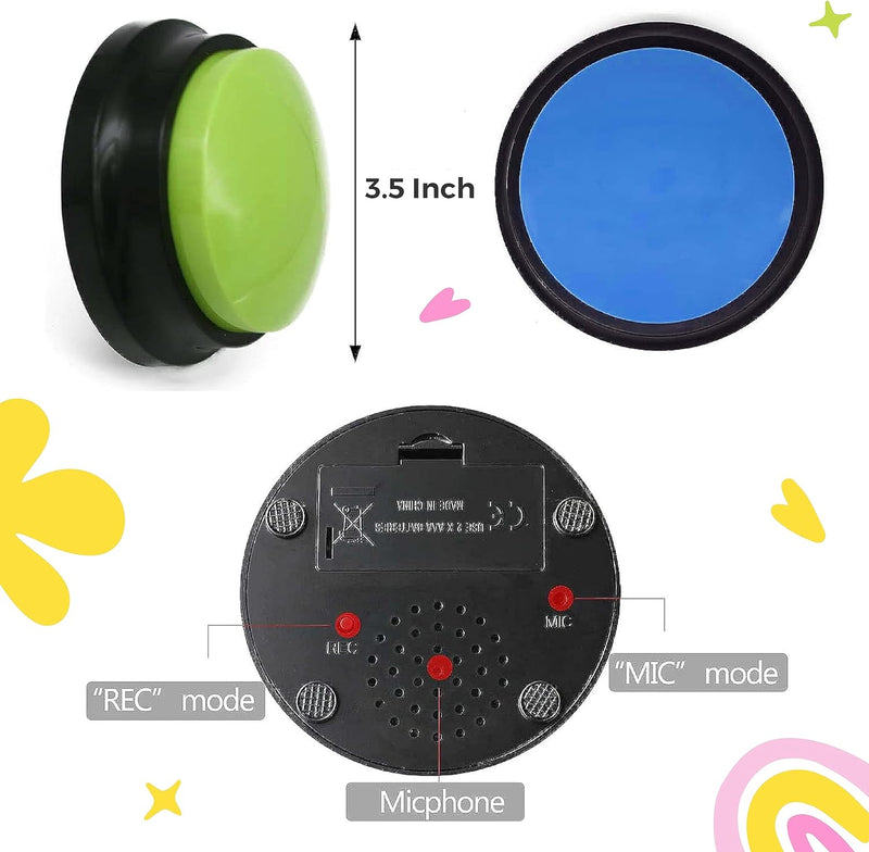 Dog Buttons for Voice Record and Communication with Buzzer