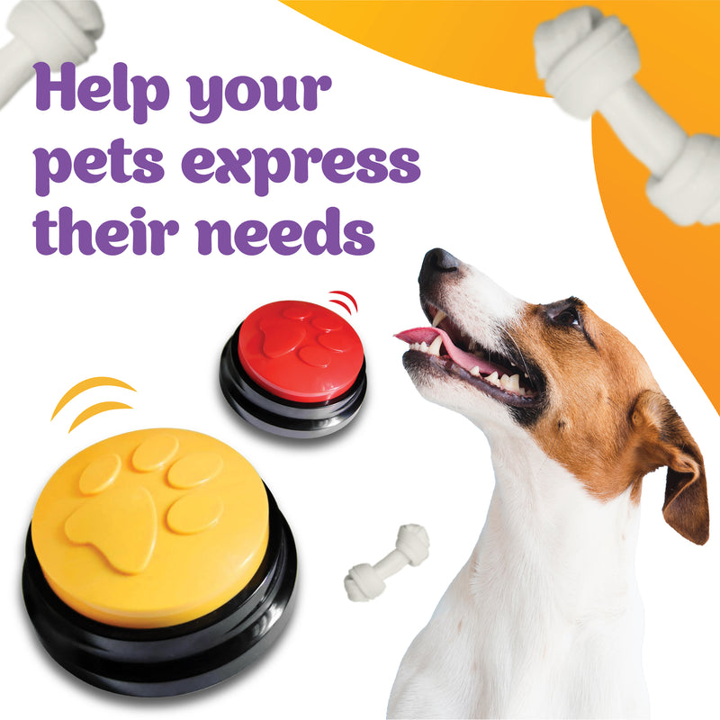 Paw Dog Buttons for Voice Record and Communication with Buzzer